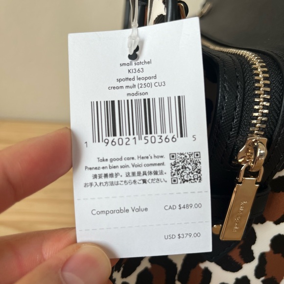♠️Kate Spade Madison Spotted Leopard Small Satchel - Picture 8 of 15